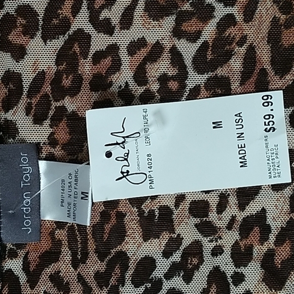 Jordan Taylor V Neck Leopard Print Long sleeve Beach Cover up M - Picture 3 of 10